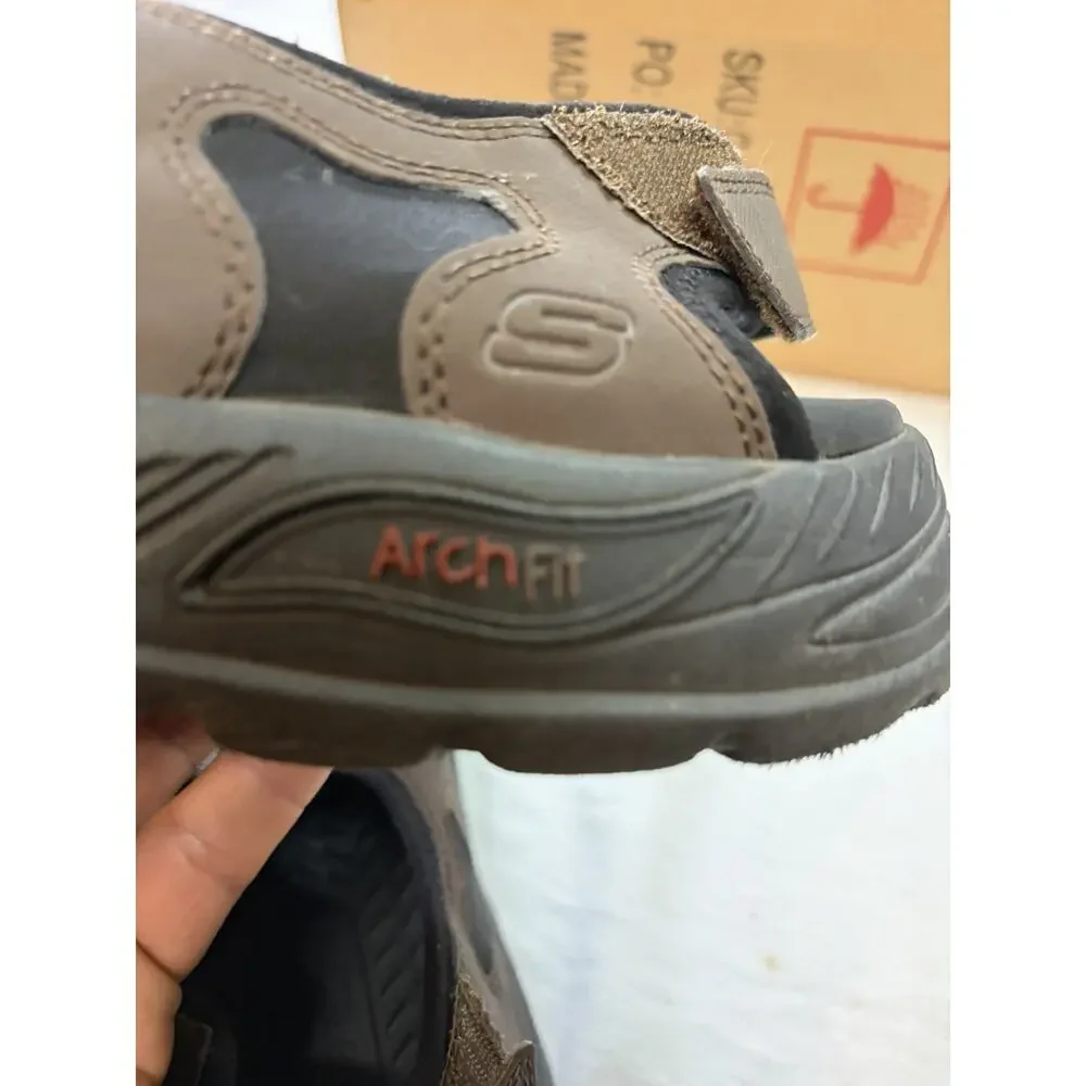Skechers Arch Fit Fisherman Sport Sandals Men’s US 12 Brown Outdoor Hiking